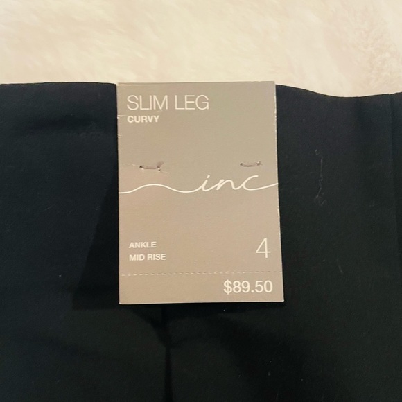 Inc slim leg dress pants size 4 black NWT - Picture 2 of 4